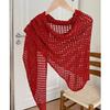 Solid Color Triangle Scarf Shawl Breathable Women Shawl Wrap Fashion Knitted Scarf