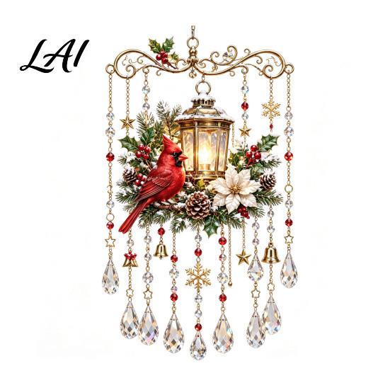 Light Catching Ornaments for Fireplace Christmas Wind Chime Acrylic Sun Catcher Outdoor Garden Patio Elegant Decorations Festivals Decor Hanging