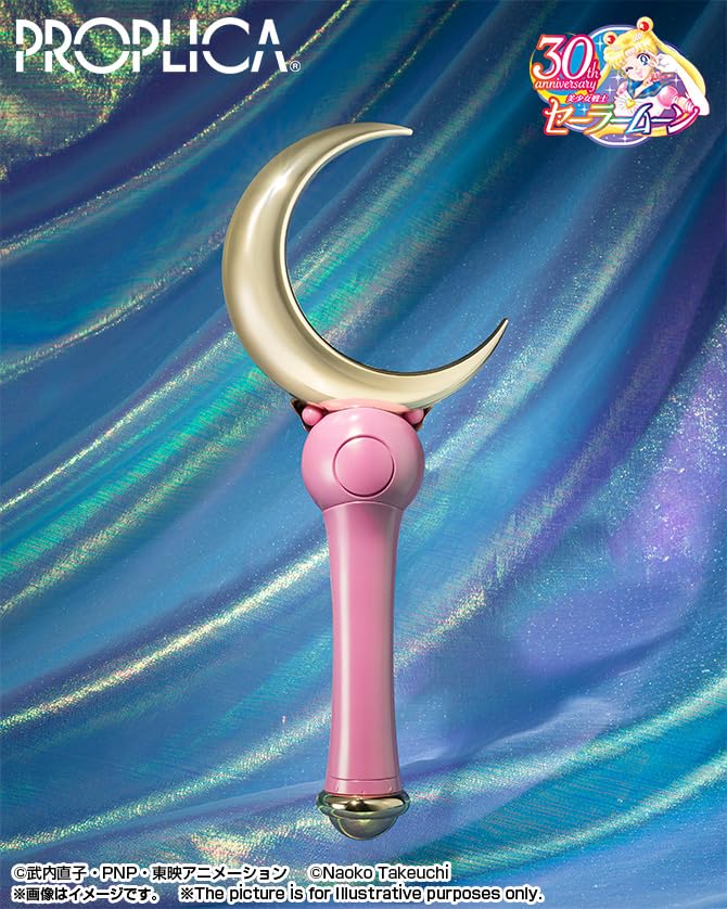 TAMASHII NATIONS PROPLICA Pretty Guardian Sailor Moon Лунная палочка - Издание с яркими цветами- Прибл.. 260мм АБС Готовое изделие