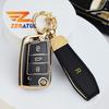 ТПУ Чехол для ключа автомобиля Крышка для Vw Volkswagen Golf 7 Mk7 Tiguan Mk2 Для Seat Ateca Leon Fr 2 Ibiza Для Skoda Octavia A7 Оболочка Брелок