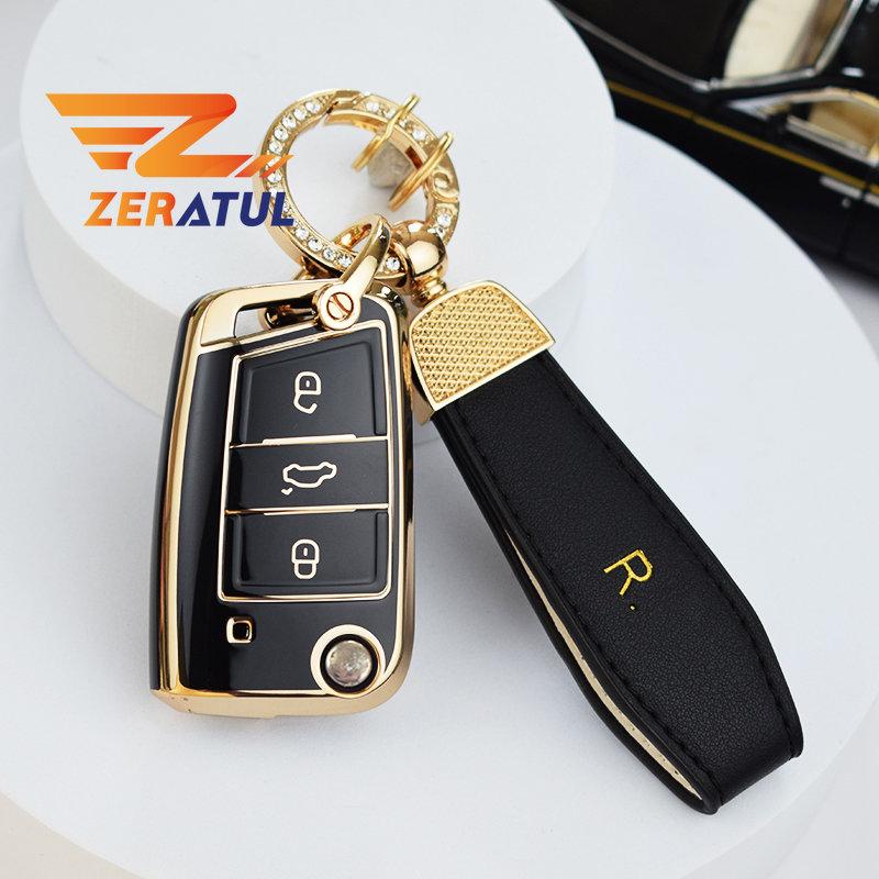 ТПУ Чехол для ключа автомобиля Крышка для Vw Volkswagen Golf 7 Mk7 Tiguan Mk2 Для Seat Ateca Leon Fr 2 Ibiza Для Skoda Octavia A7 Оболочка Брелок