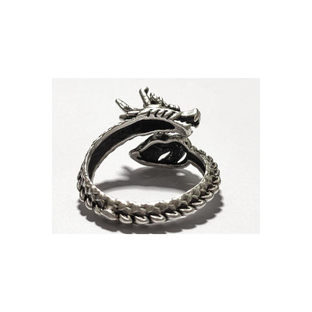 Регулируемое кольцо модели дракона с черным покрытием