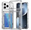 Простой Прозрачный Держатель для Карт Чехол для Телефона Для iPhone 17 Pro Max 16 Plus 15 14 13 12 Ударопрочный Устойчивый к Царапинам Тонкий Чехол