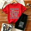 Fashion Number 67 Printed 15 Colors Outdoor Street Men's T-shirt and Shorts 2 Piece Set Summer Home Casual Outfit Men's and Women's Sports Set