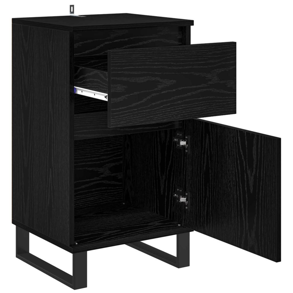 Sideboard in Black Oak Look 35 x 40 x 70 cm Engineered Wood