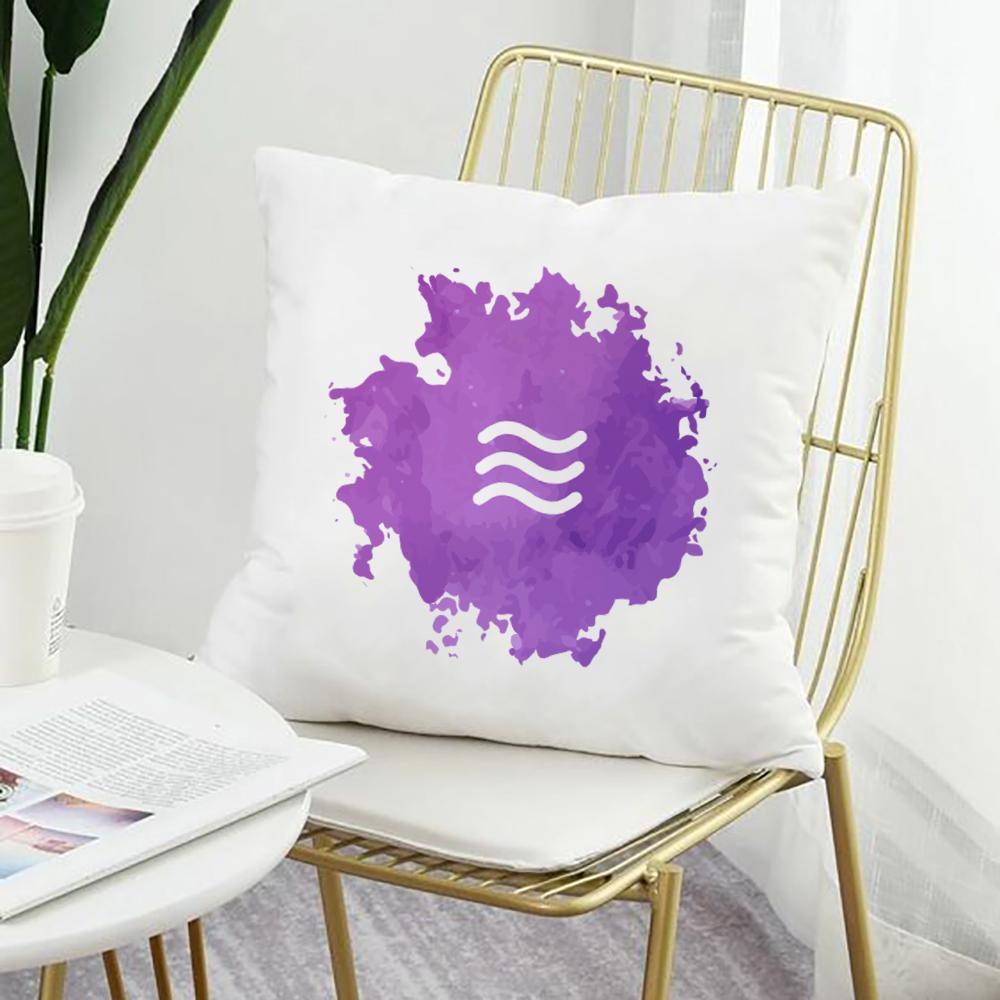 12 Созвездий Полиэстер Белые Наволочки Simplicity Home Sofa Office Coffee Shop Спинка Декоративные Подушки Наволочка