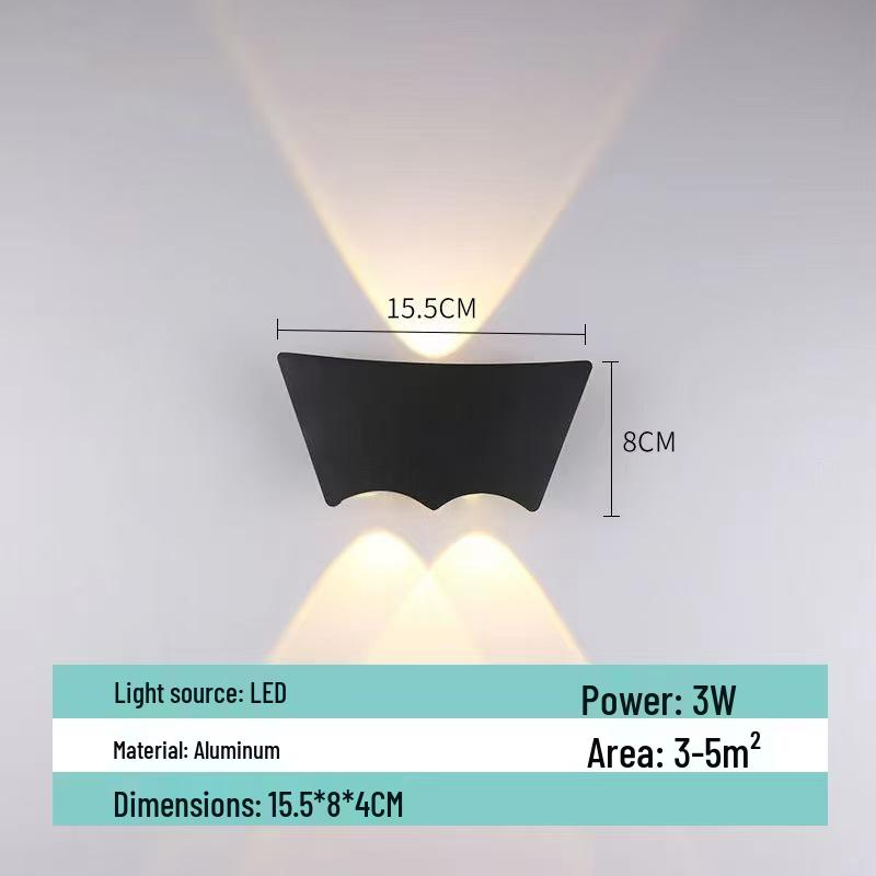 Super Bright Outdoor LED Wall Lamp for Villas, Courtyards, Terraces, Balconies, and Walkways