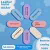 Водонепроницаемые и масляные именные наклейки для учеников начальной школы: Индивидуальные варианты из искусственной кожи и вышитой кожи