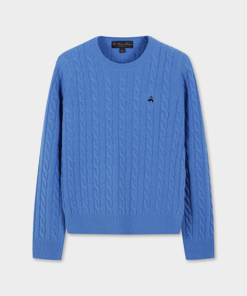 BROOKS BROTHERS [Women'S] Wool Cable Sweater (Blue) (Bbwrwbf401)