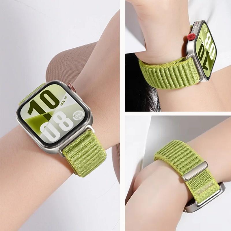 Metal Head Nylon Braided Loop Strap for Xiaomi Mi Band 9 Pro 8 Pro Sport Breathable Bracelet for Redmi Watch 6 5 4 Band Accessories