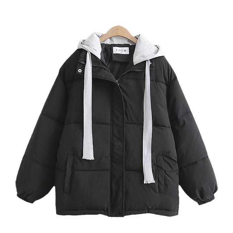 Winter Women's Fashion Academy Style Bread Coat Loose Cotton Jacket Female Cotton Coat