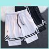 Fashion American Style Basketball Shorts With Mesh Layer For Teen Athletes Summer