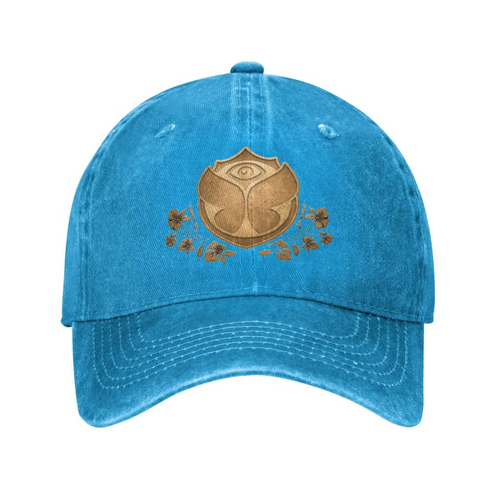 Unisex Women Vintage Tomorrowlands Logo Printed Hats Casual Distressed Washed Retro Baseball Cap Adjustable