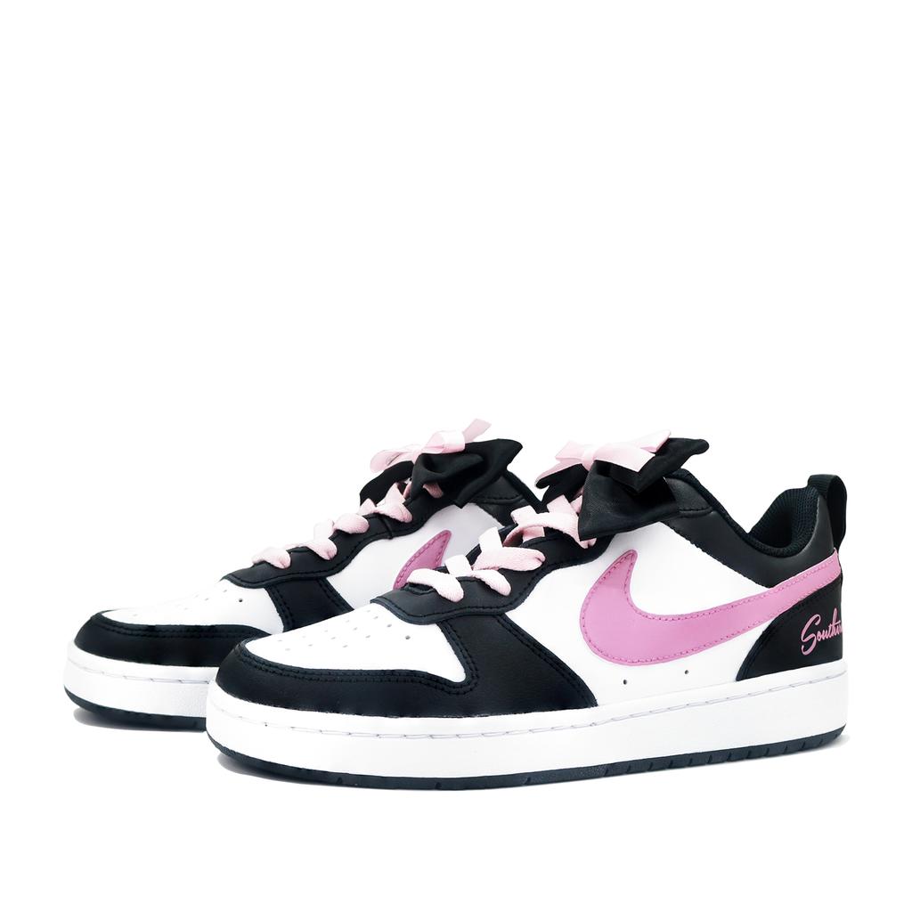 Nike Кеды для скейтбординга Court Borough Женские Низкие Фиолетовый, Черный bq5448-115(Команда271-)