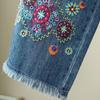 Винтажные свободные джинсовые брюки с вышивкой, женские свободные прямые джинсы с высокой талией, женские повседневные брюки с кисточками, весна-осень 2023, новинка