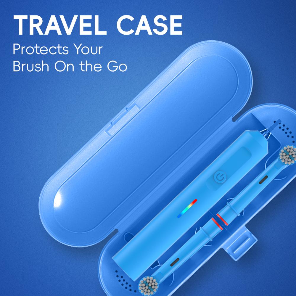 Intelligent Rotary Electric Toothbrush, Rechargeable Rotating Toothbrushes Compatible with Oral B Replacement Toothbrush Heads