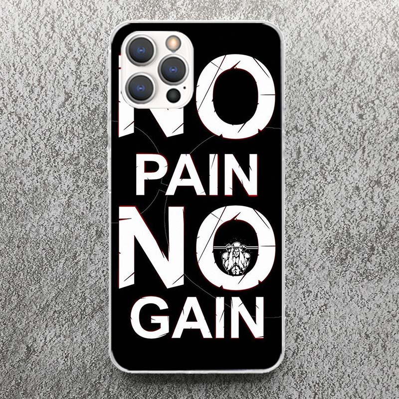 Bodybuilding Gym Fitness Muscle Print Soft Case for iPhone 17 Air 16 16E 15 14 Plus 13 Mini 12 11 Pro Max Phone Shell SE 7 8 Pat