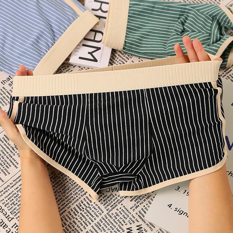 Мужские хлопковые трусы-боксеры в полоску, модные, высокого класса - удобное и дышащее модное нижнее белье