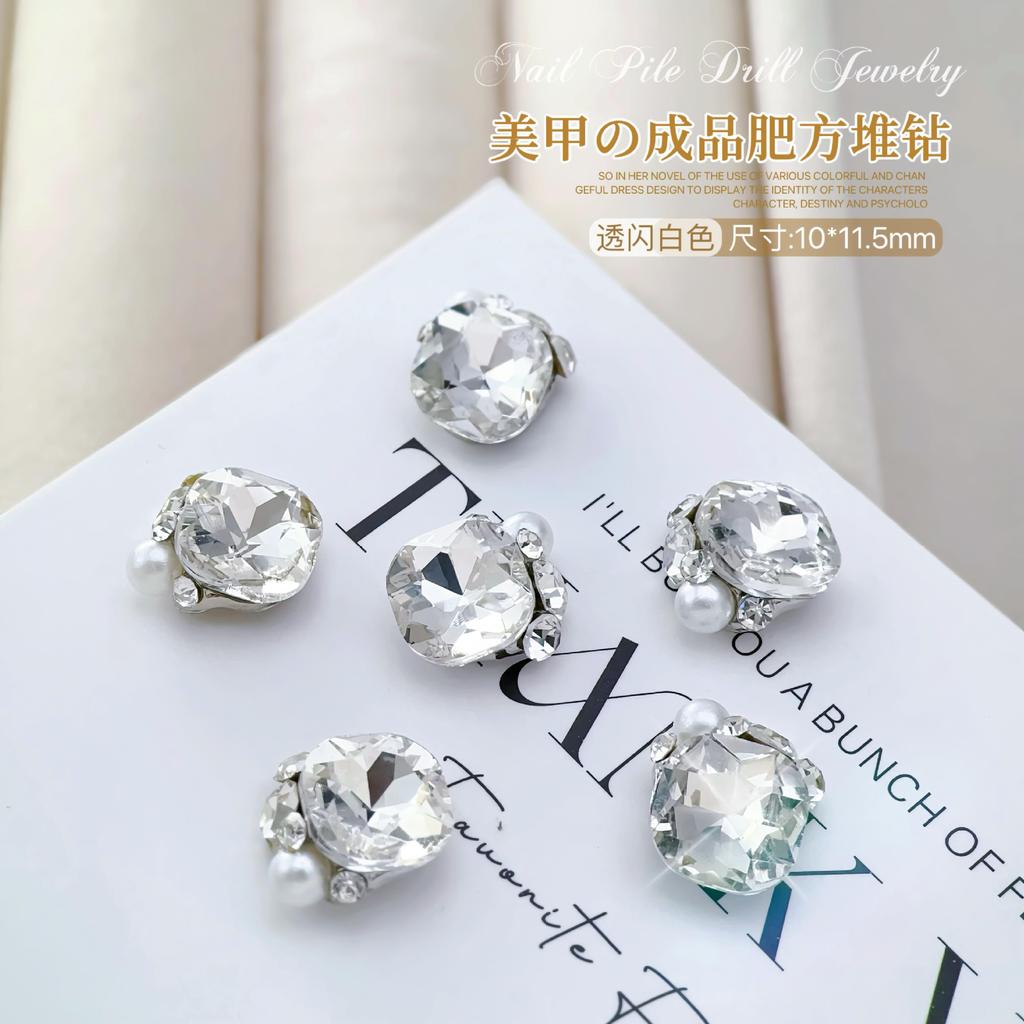 Nail Art Diamond Jewelry Pile Diamond Nail Art Jewelry Flash Pillow Fat Square Rock Sugar Special-Shaped Pile Diamond Nail Diamond Jewelry