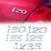 3D ABS Letter I20 I25 I30 I35 Ix35 Logo Car Rear Trunk Decal Emblem Badge Fender Sticker Tucson Solaris Elantra