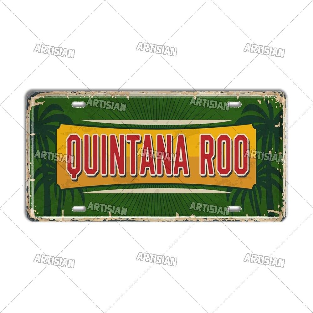 MEXICO License Plate City Metal Tin Plaque Car Metal Sign Wall Decor Garage Bar Pub Club Hotel Cafe Kitchen Home