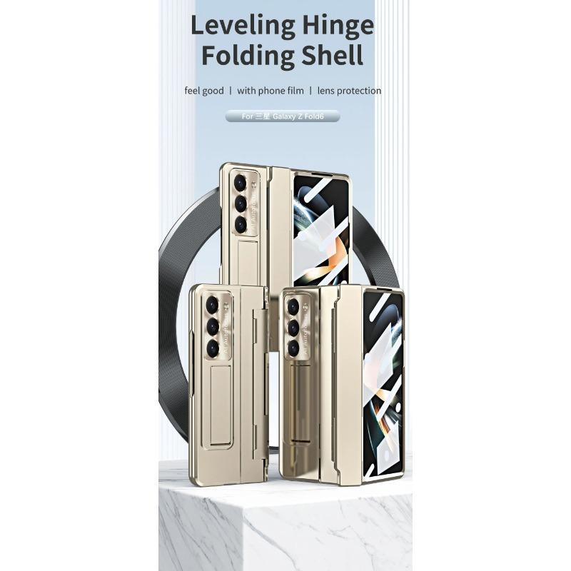 Тонкий пластиковый чехол для Samsung Galaxy Z Fold 6 5 4 3, защитная пленка на шарнире с подставкой, противоударный держатель с полным покрытием