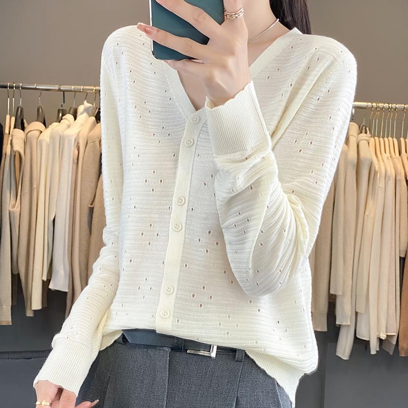 Женский легкий кардиган из 50% шерсти и 50% шелка Mulberry — универсальный трикотаж на все 4 сезона для комфорта и стиля в любое время года