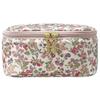 Cyalel Yahata Liberty Floral Vanity Pouch L with Brush Pocket and Removable Divider, Made In Japan