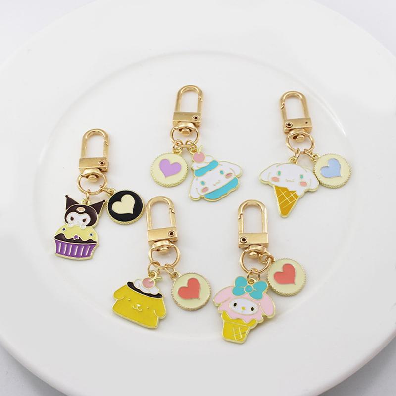 Мультяшный Аниме My Melody Пурин Собака Синнаморолл Куроми Маленькая Звезда Kawaii Металлический Брелок Милая Девочка Украшение для Сумки Подвеска