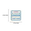 10/30/50PCS Vintage Blue Stub PVC Sticker Aesthetic Decoration Scrapbooking Korean Stationery Hand Accounting Supplies