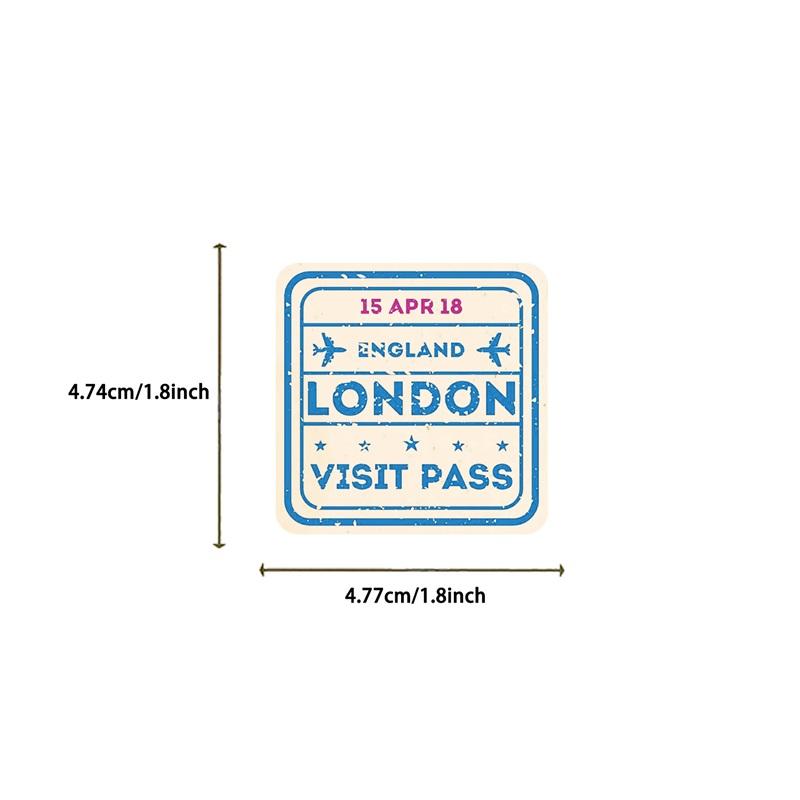 10/30/50PCS Vintage Blue Stub PVC Sticker Aesthetic Decoration Scrapbooking Korean Stationery Hand Accounting Supplies