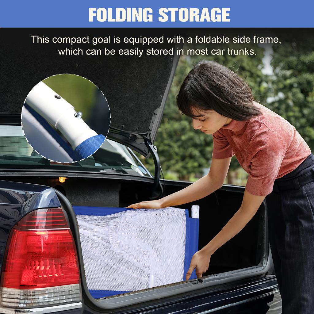 Футбольные ворота Портативная складная футбольная сетка Складные алюминиевые футбольные ворота для улицы, заднего двора, помещения Оборудование для тренировки с мячом