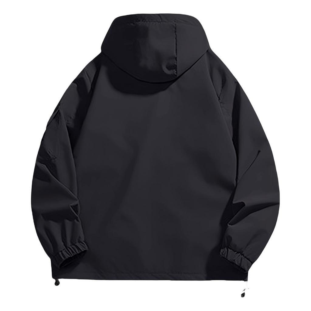 Женский однотонный худи с длинным рукавом для улицы, ветрозащитная и водонепроницаемая тонкая куртка