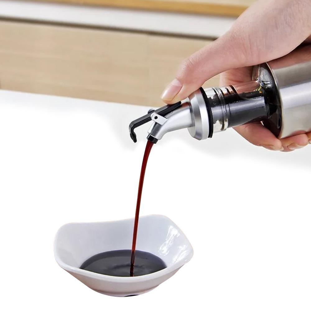 10Pcs Silver Oil Pourer Spout 19-20mm Wine Pourer Cap Bottle Stopper Dispenser For Olive Oil