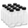 12Pcs Airtight Small Glass Bottles Clear Whiskey Sample Sample Boston Bottle Essential Oils