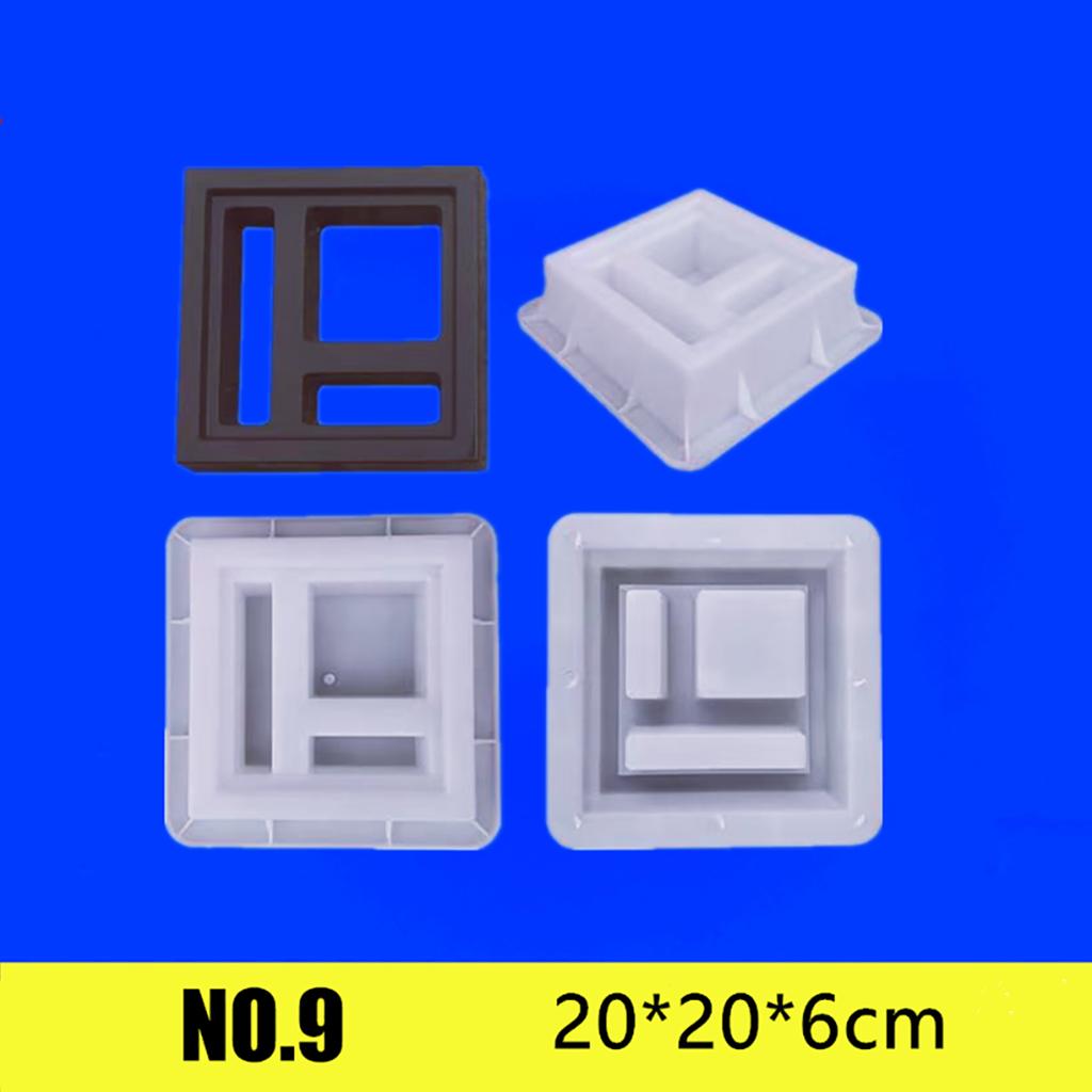 20*20*6см Цементная форма Полая пластиковая форма для кирпича Сетчатый фон Стена Декор Садовое окно Цветочный забор Настенная форма