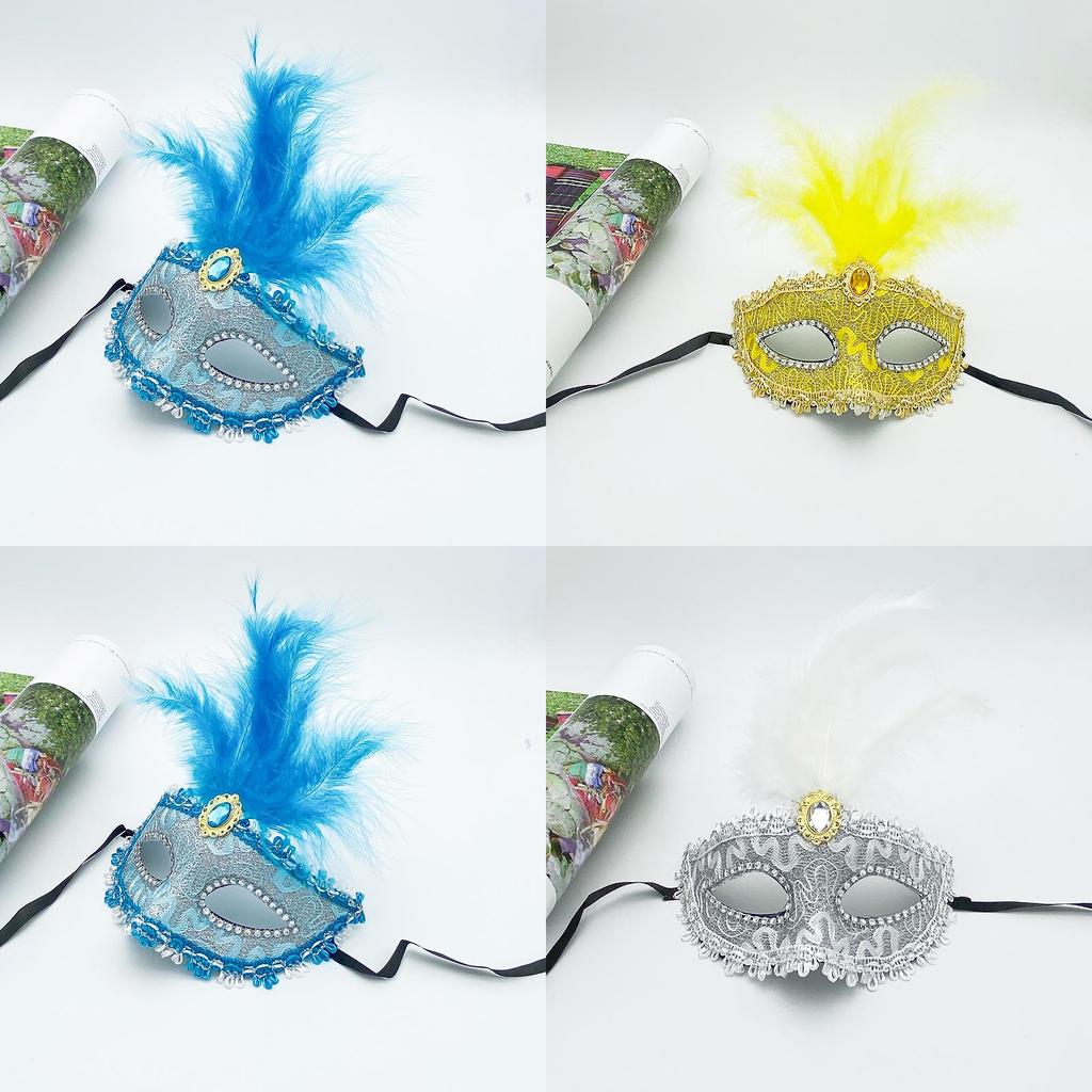 Halloween Princess Feather Mask For Costume Parties And Photography