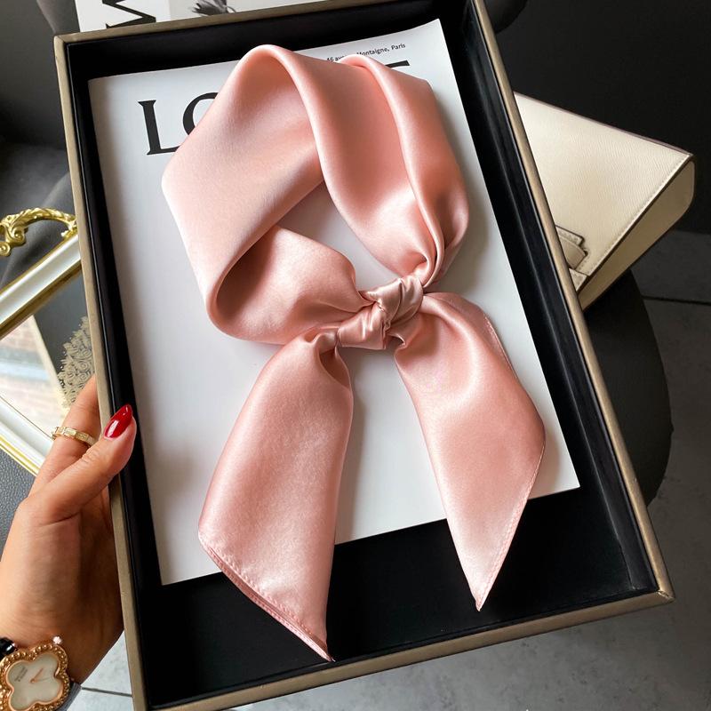 [Wholesale] Hangzhou silk silk scarf women's mulberry silk small square scarf spring, autumn and winter versatile milk white small scarf thin