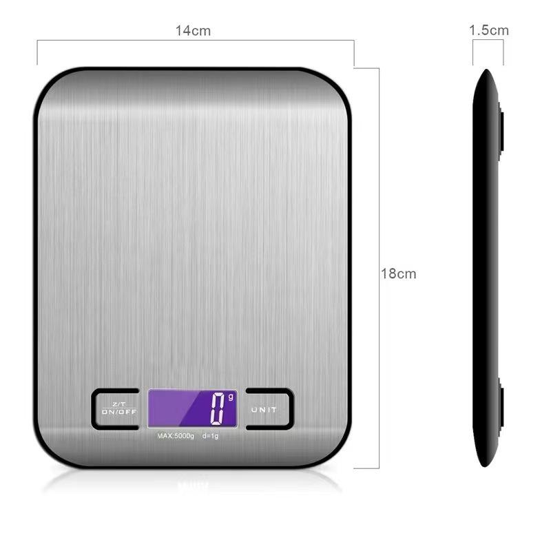 1PC 5\10KG Kitchen Gram Weight Stainless Steel Electronic Household Small Electronic Scale Baking Scale Home Kitchen Tools