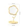 Detachable Sunflower Shaped Dressing Mirror Cute Table Mirror Durable Desktop Makeup Mirror  Home