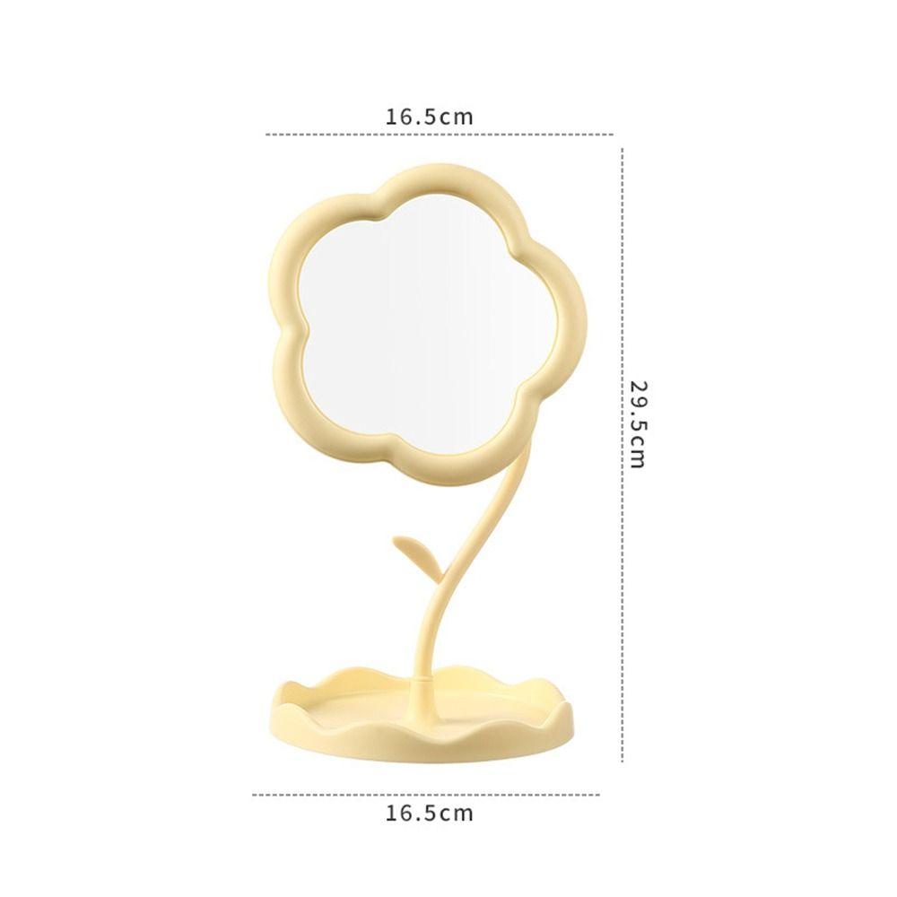 Detachable Sunflower Shaped Dressing Mirror Cute Table Mirror Durable Desktop Makeup Mirror  Home
