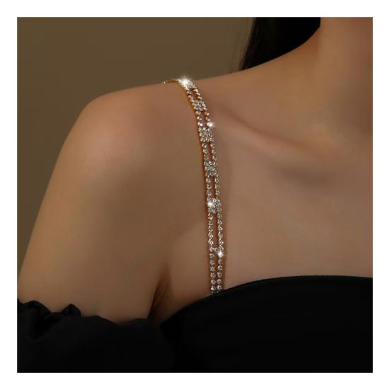 Bra Shoulder Strap Sparkling Rhinestone Anti-Slip Shoulder Straps Adjustable Women Underwear Accessories