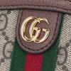 GUCCI Ophidia Canvas With Leather Clutch, Toiletry Bag, Makeup Bag Large Women's Ebony/Brown 625550-96IWG-8745