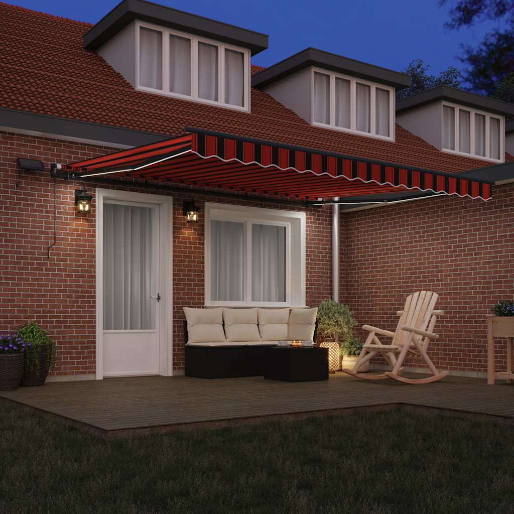 Retractable Awning Orange and Brown 400 x 350 cm