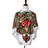 100*100cm Women Luxury Floral Print Bandana Scarf Russian National Square Scarves Ukrainian Shawl Babushka Head Wraps