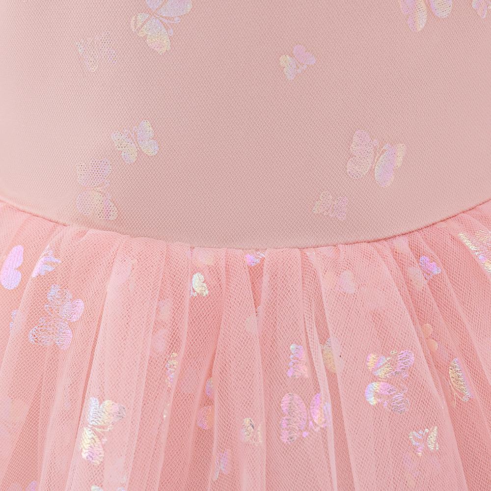 Baby Girl Party Dress Butterfly Sequin Fluffy Mesh Child Kids Clothing Toddler 1st Birthday Baptism Gown Flower Bridesmaid Dress