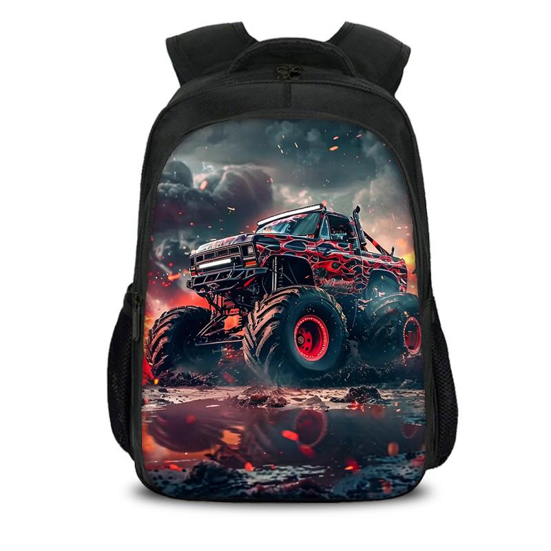 Двухслойный рюкзак Monster Jam с мультяшным принтом, новый тренд, для ученика, лучший спутник в кампусе, подарок на день рождения