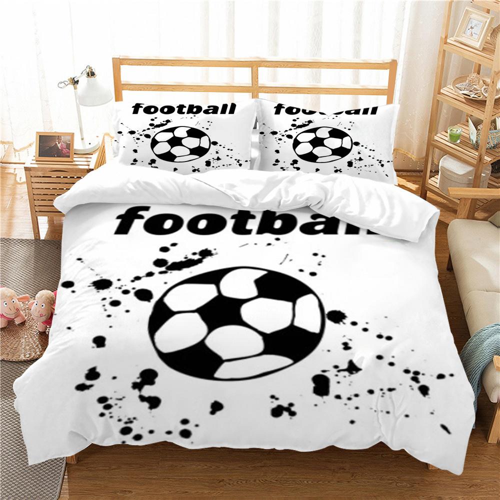 3D футбольный принт, постельное белье, пододеяльник, домашнее постельное белье, детский подарок, одеяло из микрофибры, дышащий пододеяльник