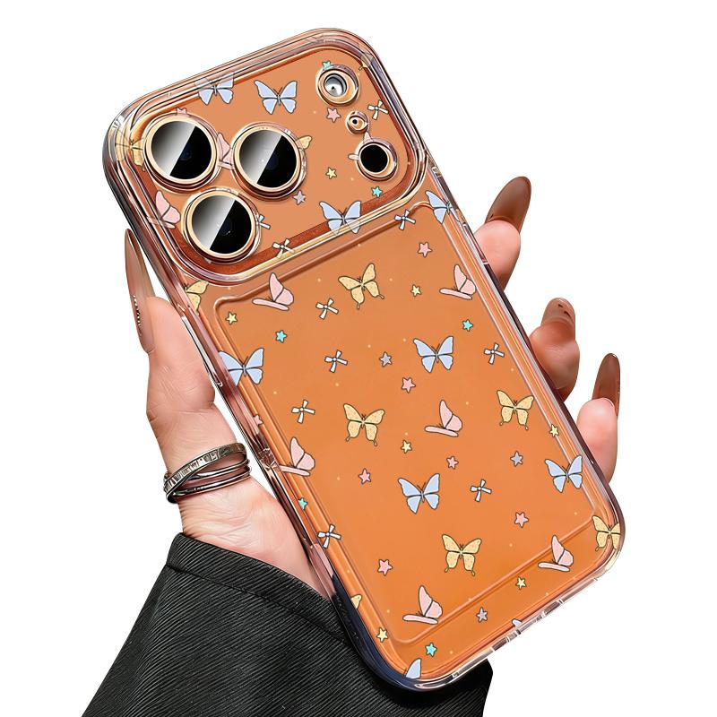 Милый чехол с принтом бабочки для iPhone 18 Pro Max Прозрачная мягкая силиконовая накладка для iPhone 17 16 15 14 13 Pro Max 17E 16E