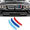 3pcs Car Front Grille Trim Strips For BMW E53 1999-2007 X5 Series M Performance M Stickers Sport M Styling